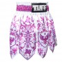 TUFF Шорты Тайский Бокс Гладиатор "Gladiator Purple-White Classic Victorian Pattern" Бело-Пурпурный